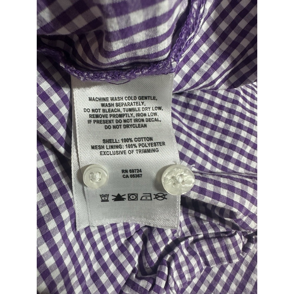 LSU Tigers Columbia PFG Long Sleeve Button Vented Check Mens Small Bonehead - Picture 7 of 7